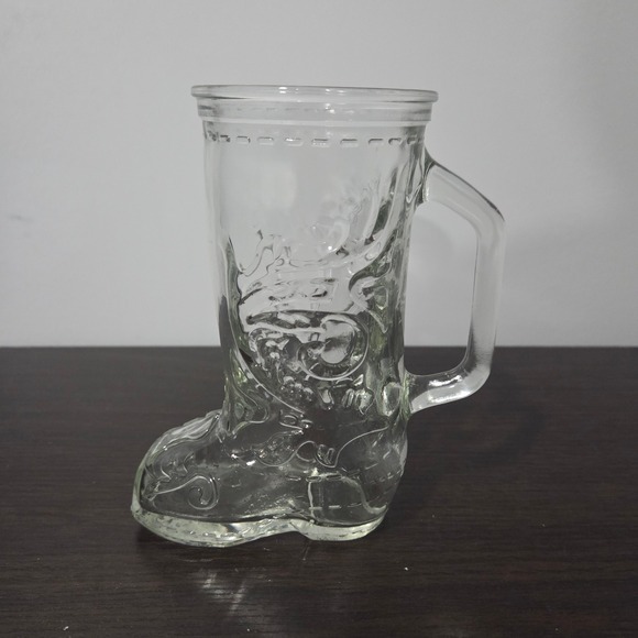Novelty Glass Beer Boot Mug Stein Oktoberfest Drinking Glass 6" - Picture 1 of 6